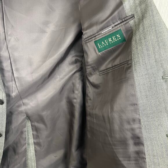 Lauren Ralph Lauren blazer dress jacket mens 46L gray Silk/wool Blend. 46 Long - Picture 4 of 9